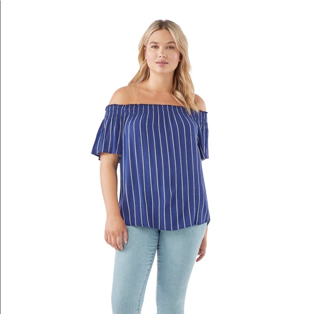 JustFab Short Sleeve Blouse